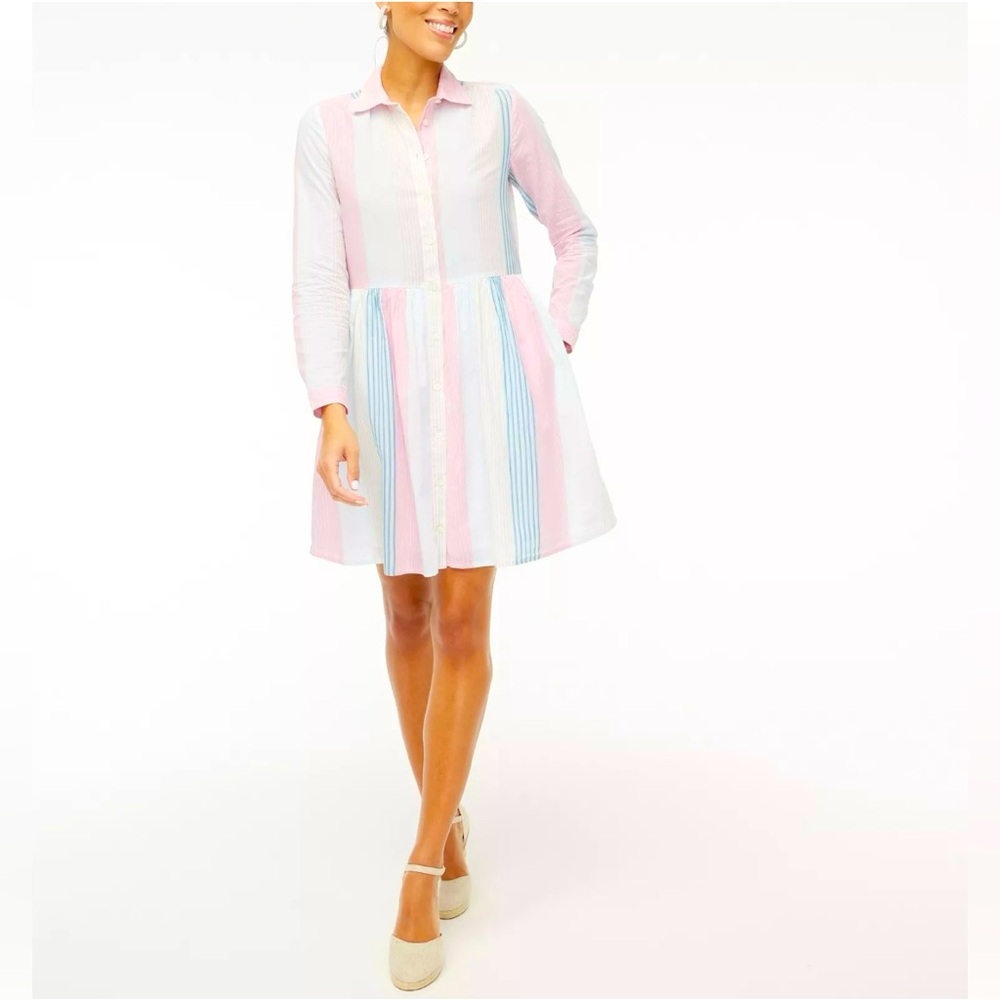 J.Crew Multi Color Stripe Mini dress ☀️🌷